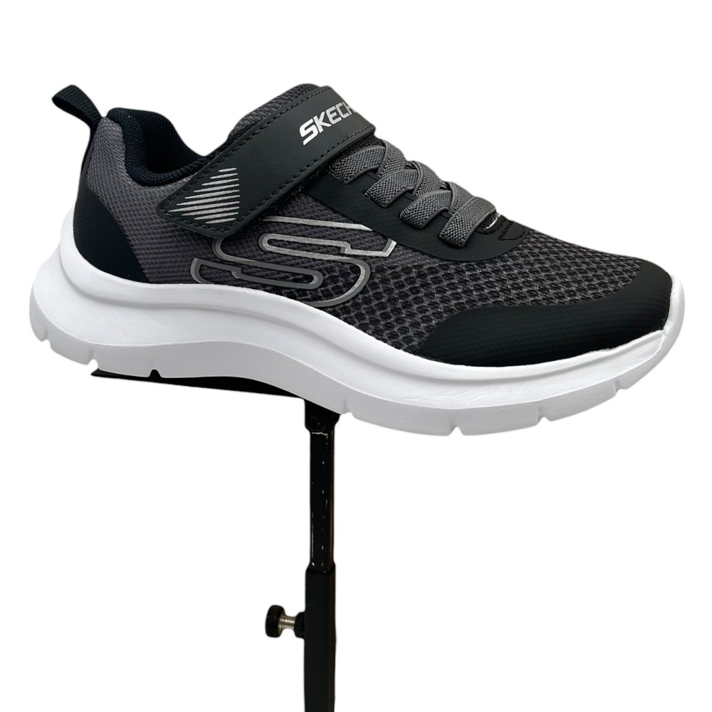 Skechers Squad Little Boys Slip-on Sneakers Size 11 Gray Charcoal Black Shoes